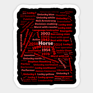 Year of the horse 2026 Sticker